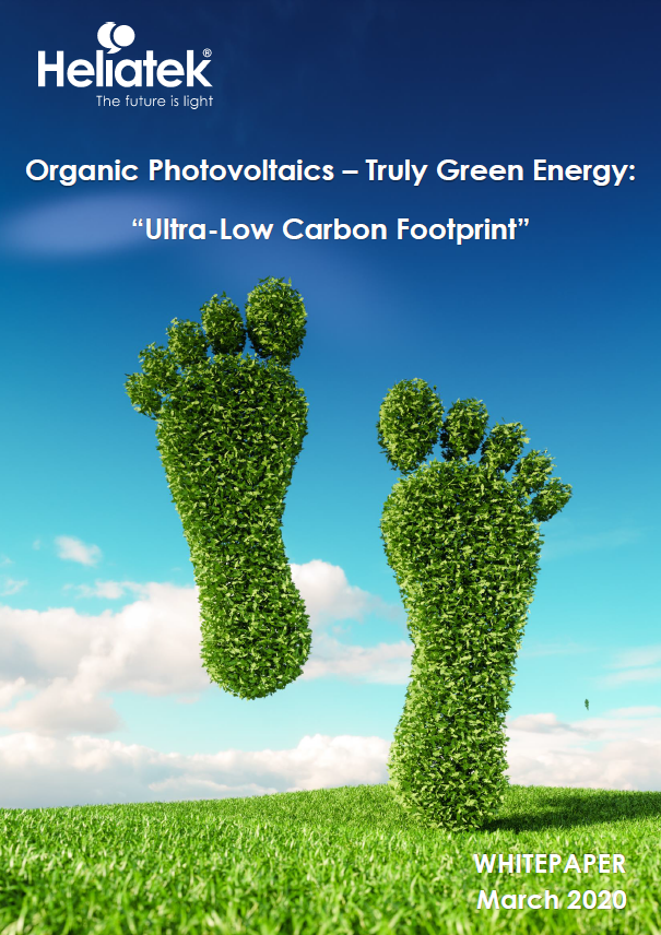Organic Photovoltaics – Truly Green Energy: Ultra-Low Carbon Footprint